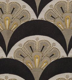 Deco Scallop in Multi Jacquard Fabric by Liberty Pewter Dark Deco Scallop in Multi Jacquard Fabric by Liberty Pewter Dark