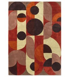 Decor Cosmos Rug by Brink & Campman Red Pale Green Decor Cosmos Rug by Brink & Campman Red Pale Green
