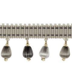 Delano Drop Fringe Trimming by Colefax and Fowler Charcoal Delano Drop Fringe Trimming by Colefax and Fowler Charcoal