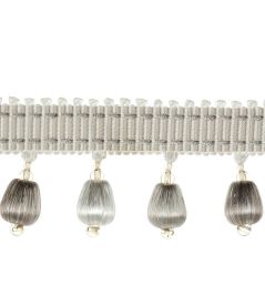Delano Drop Fringe Trimming by Colefax and Fowler Stone Delano Drop Fringe Trimming by Colefax and Fowler Stone
