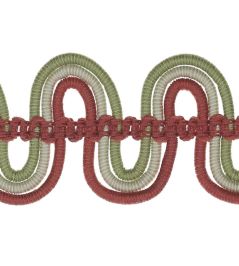 Delano Gimp Braid Trimming by Colefax and Fowler Red/Green Delano Gimp Braid Trimming by Colefax and Fowler Red/Green