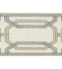 Delano Octagon Braid Trimming by Colefax and Fowler Stone Delano Octagon Braid Trimming by Colefax and Fowler Stone
