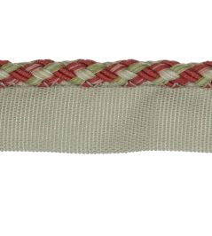 Delano Small Braided Rope Trimming by Colefax and Fowler Red/Green Delano Small Braided Rope Trimming by Colefax and Fowler Red/Green