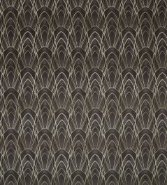 Delaunay Fabric by Ashley Wilde Graphite Delaunay Fabric by Ashley Wilde Graphite