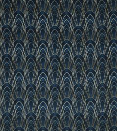 Delaunay Fabric by Ashley Wilde Sapphire Delaunay Fabric by Ashley Wilde Sapphire