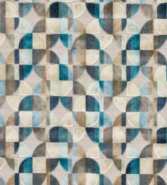 Delaunay Fabric by Clarke & Clarke Denim Delaunay Fabric by Clarke & Clarke Denim