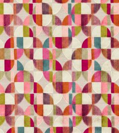 Delaunay Fabric by Clarke & Clarke Magenta/Peacock Delaunay Fabric by Clarke & Clarke Magenta/Peacock