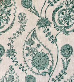 Delfyn Paisley Fabric by Ian Sanderson Mineral Delfyn Paisley Fabric by Ian Sanderson Mineral