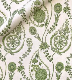 Delfyn Paisley Fabric by Ian Sanderson Parsley Delfyn Paisley Fabric by Ian Sanderson Parsley
