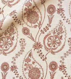 Delfyn Paisley Fabric by Ian Sanderson Rosewood Delfyn Paisley Fabric by Ian Sanderson Rosewood