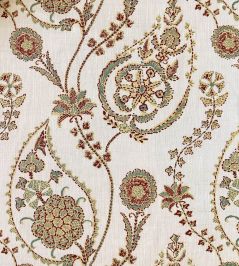 Delfyn Paisley Fabric by Ian Sanderson Sorrel Delfyn Paisley Fabric by Ian Sanderson Sorrel