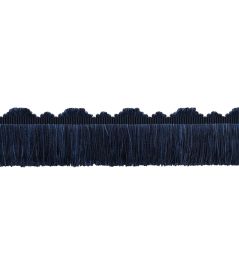 Delicat Silk Cut Fringe Trimming by Samuel & Sons Navy Delicat Silk Cut Fringe Trimming by Samuel & Sons Navy