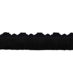 Delicat Silk Cut Fringe Trimming by Samuel & Sons Onyx Delicat Silk Cut Fringe Trimming by Samuel & Sons Onyx
