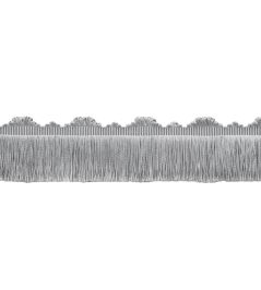 Delicat Silk Cut Fringe Trimming by Samuel & Sons Platinum Delicat Silk Cut Fringe Trimming by Samuel & Sons Platinum