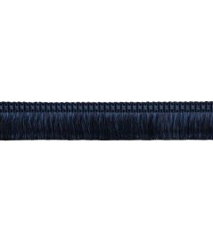 Delicat Silk Moss Fringe Trimming by Samuel & Sons Navy Delicat Silk Moss Fringe Trimming by Samuel & Sons Navy