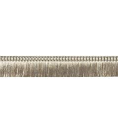 Delicat Silk Moss Fringe Trimming by Samuel & Sons Pewter Delicat Silk Moss Fringe Trimming by Samuel & Sons Pewter