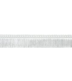 Delicat Silk Moss Fringe Trimming by Samuel & Sons White Delicat Silk Moss Fringe Trimming by Samuel & Sons White