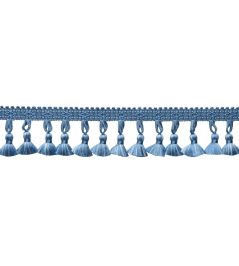 Delicat Silk Tassel Fringe Trimming by Samuel & Sons French Blue Delicat Silk Tassel Fringe Trimming by Samuel & Sons French Blue