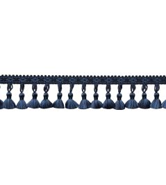 Delicat Silk Tassel Fringe Trimming by Samuel & Sons Navy Delicat Silk Tassel Fringe Trimming by Samuel & Sons Navy