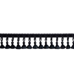 Delicat Silk Tassel Fringe Trimming by Samuel & Sons Onyx Delicat Silk Tassel Fringe Trimming by Samuel & Sons Onyx