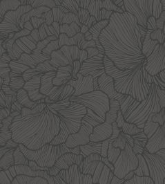 Delicate Petals Wallpaper by Caselio Noir Delicate Petals Wallpaper by Caselio Noir