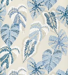 Delila Wallpaper by Thibaut Blue and Beige Delila Wallpaper by Thibaut Blue and Beige