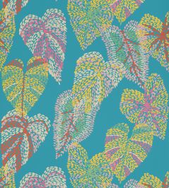 Delila Wallpaper by Thibaut Turquoise Delila Wallpaper by Thibaut Turquoise
