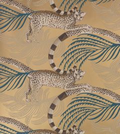 Delilah Wallpaper by Romo Vintage Gold Delilah Wallpaper by Romo Vintage Gold