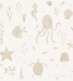 Della Wallpaper by Sandberg Beige Della Wallpaper by Sandberg Beige