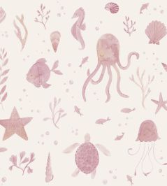 Della Wallpaper by Sandberg Pink Della Wallpaper by Sandberg Pink