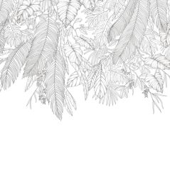 Descendant Jungle Mural by Caselio Noir et blanc Descendant Jungle Mural by Caselio Noir et blanc
