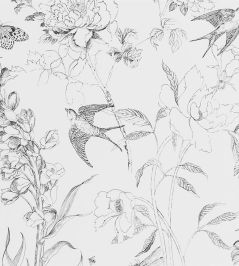 Sibylla Garden Wallpaper by Designers Guild Black/White Sibylla Garden Wallpaper by Designers Guild Black/White