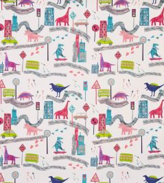 Dino City Fabric by Prestigious Textiles Rainbow Dino City Fabric by Prestigious Textiles Rainbow