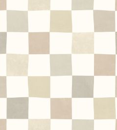 Disco Check Wallpaper by Ohpopsi Linen Mix Disco Check Wallpaper by Ohpopsi Linen Mix