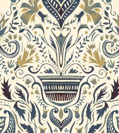 Domas Wallpaper by Tres Tintas Beige / Blue Domas Wallpaper by Tres Tintas Beige / Blue