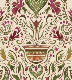 Domas Wallpaper by Tres Tintas Beige / Red Domas Wallpaper by Tres Tintas Beige / Red