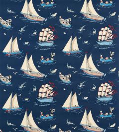 Donald Nautical Fabric by Sanderson Night Fishing Donald Nautical Fabric by Sanderson Night Fishing