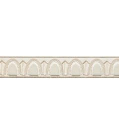 Dorian Velvet Border Trimming by Samuel & Sons Snow Dorian Velvet Border Trimming by Samuel & Sons Snow