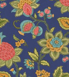 Doris Jacobean Wallpaper by Woodchip & Magnolia Ink Blue Doris Jacobean Wallpaper by Woodchip & Magnolia Ink Blue