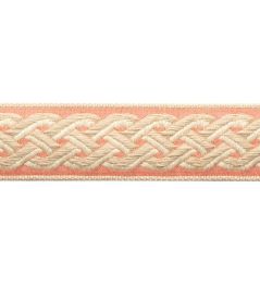 Dorset Braided Border Trimming by Samuel & Sons Coral Dorset Braided Border Trimming by Samuel & Sons Coral