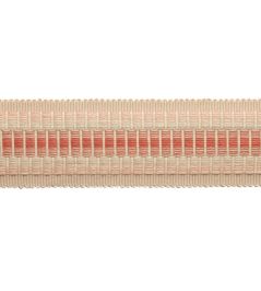 Dorset Striped Border Trimming by Samuel & Sons Coral Dorset Striped Border Trimming by Samuel & Sons Coral