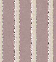 Double Scroll Stripe Fabric by Parker & Jules Lilac Double Scroll Stripe Fabric by Parker & Jules Lilac