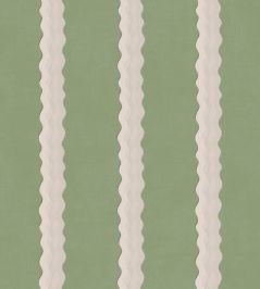 Double Scroll Stripe Wallpaper by Parker & Jules Spring Green Double Scroll Stripe Wallpaper by Parker & Jules Spring Green