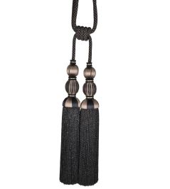 Double Tassel Tieback Trimming by Houles Ebene Double Tassel Tieback Trimming by Houles Ebene