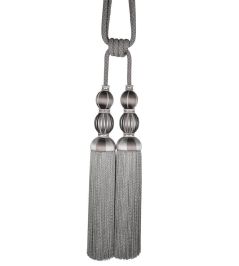 Double Tassel Tieback Trimming by Houles Graphite Double Tassel Tieback Trimming by Houles Graphite