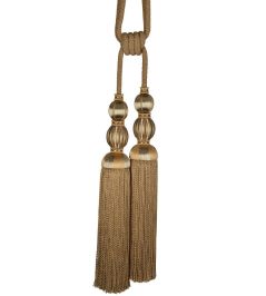 Double Tassel Tieback Trimming by Houles Metal Double Tassel Tieback Trimming by Houles Metal