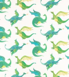Dragon Dreams Fabric by Villa Nova Green Dragon Dreams Fabric by Villa Nova Green