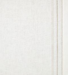 Drawn Thread Ladder & Hem Stitch Edge Fabric by Volga Linen Ivory White Drawn Thread Ladder & Hem Stitch Edge Fabric by Volga Linen Ivory White