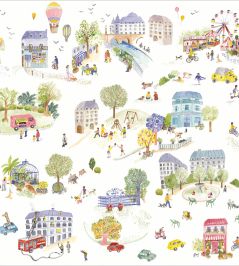 Dreaming Village Mural by Caselio Multi Dreaming Village Mural by Caselio Multi