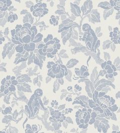 Drunken Monkey Wallpaper by Divine Savages China Blue Drunken Monkey Wallpaper by Divine Savages China Blue